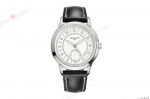 TW Factory Patek Philippe Complications 31-260 PS Movement White Face Black Band Watch 42mm 